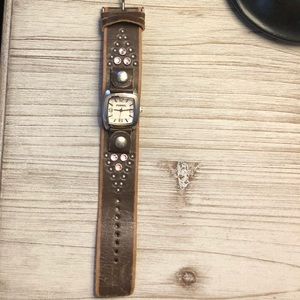 Fossil Leather Strap Watch